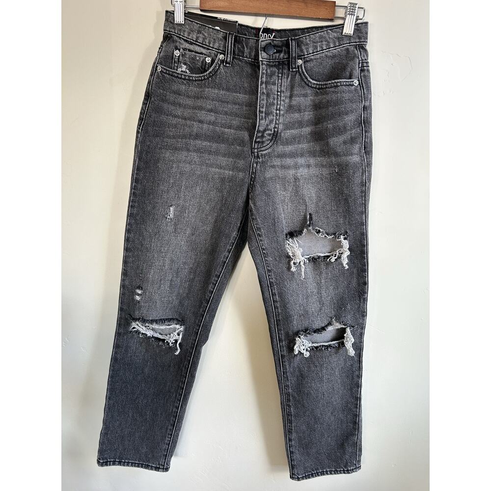 ▶️ BDG NWT Button Fly Straight Jeans Womens 26 Gray Distressed Grunge